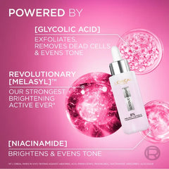 L'Oréal Paris Glycolic Bright Face Serum with 8% Melasyl™, Glycolic Acid & Niacinamide 30ml