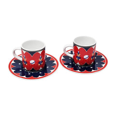 Bialetti Nmwhite001 Set of 2 Cups and Saucers