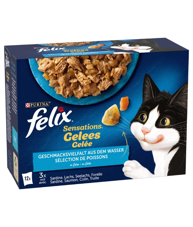 Purina Felix Sensations in Jelly Adult Cat Wet Food - Fish Selection 12 x 85g