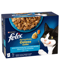 Purina Felix Sensations in Jelly Adult Cat Wet Food - Fish Selection 12 x 85g