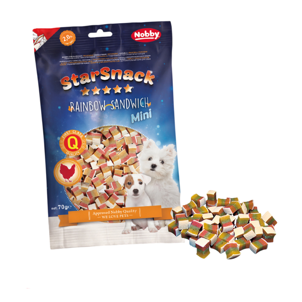 Nobby StarSnack Mini Rainbow Sandwich 70g | 70141