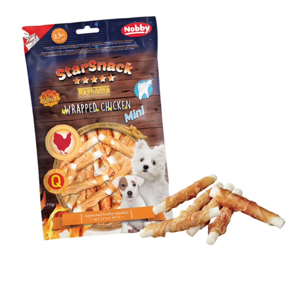 Nobby StarSnack Mini Wrapped Chicken 113g | 70144