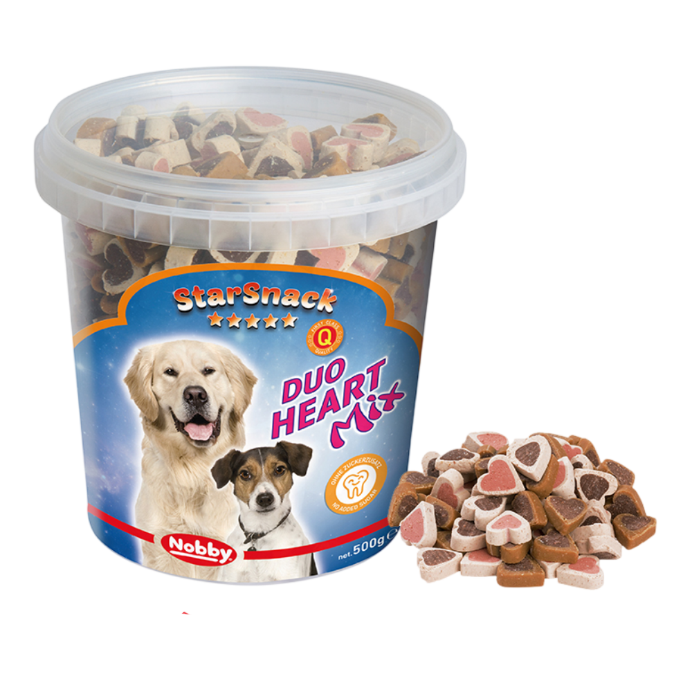 Nobby StarSnack Duo Heart Mix Dog Treats 500g | 69734