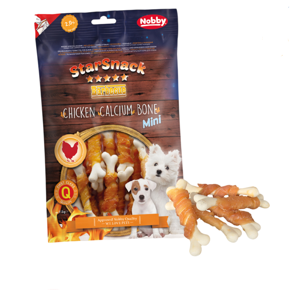 Nobby StarSnack Chicken Calcium Bone Dog Treats 113g | 70165