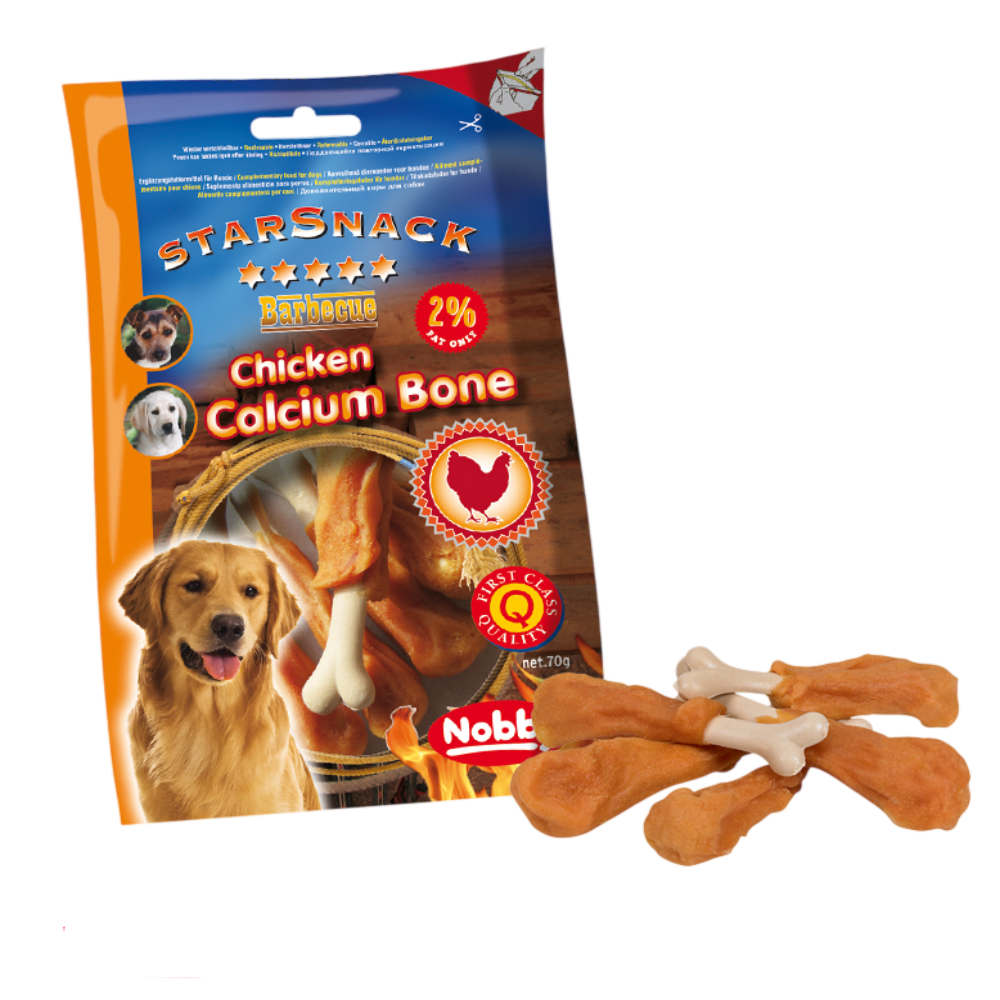 Nobby StarSnack Chicken Calcium Dog Treats 70g | 70064