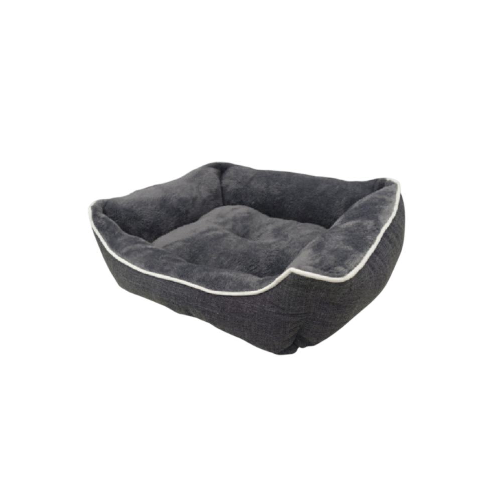 Nobby Comfort Bed Square Classic "Arno" Grey 62 × 50 × 17cm | NO60856