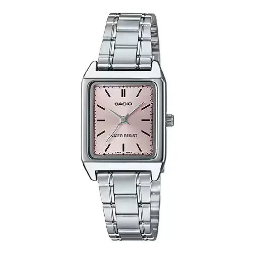 Casio LTP-V007D-4EUDF Analog Watch - Pink Dial - Stainless Steel Bracelet | LTP-V007D-4EUDF