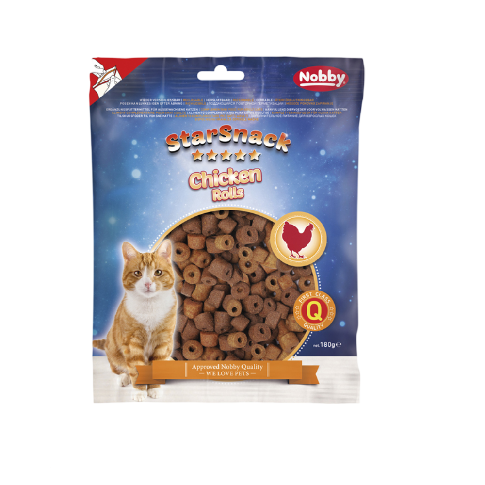 Nobby StarSnack Chicken Rolls Cat Treats 180g | NO50678