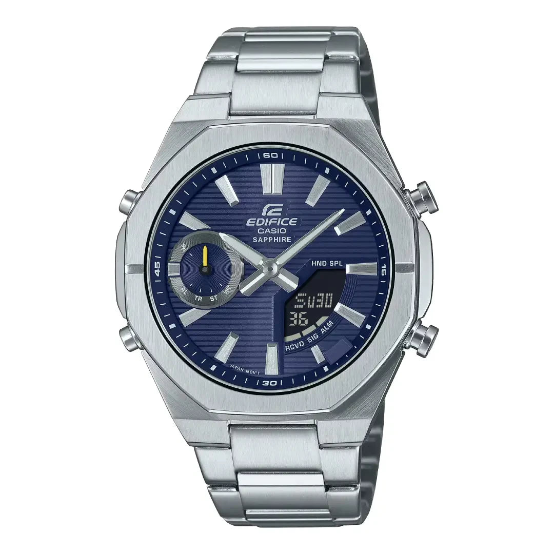 Casio Edifice Men Connected Analog-Digital Watch - Blue Silver | ECB-S10D-2ADF