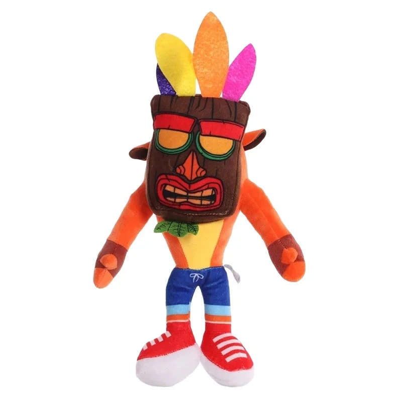Crash Bandicoot Crazy Trilogy Series Soft Plush Aku Aku Variant