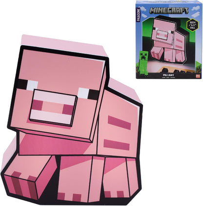 Minecraft Pig Night Light Officially Licensed Mob Bedroom Decor Desk Lamp