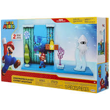 Super Mario Underwater Playset with 2.5 Inch Mario & Blooper Figures