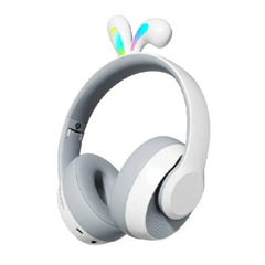 Porodo Kids Wireless Headphone Rabbit Ears LED Lights, Gray  | PD-STKNCRE-GY