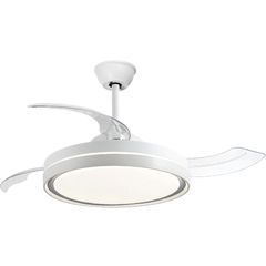 Queen Chef 42" Ceiling Fan Matt White LED Bluetooth 6 Speeds | QCCF-42DC
