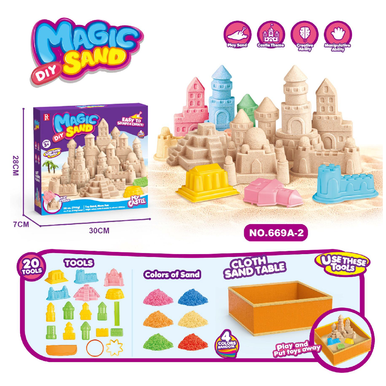 Magic Color Sand Brick with 20 Tools | 669A-2