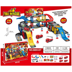Fire Rescue Parking Garage 74 Pieces | 6693-D7