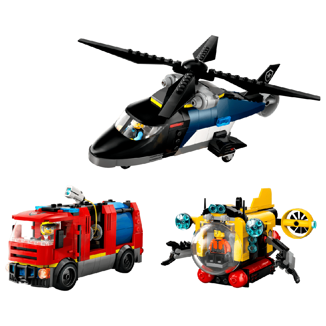 LEGO City Helicopter, Fire Truck & Submarine Remix | 60462