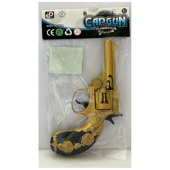 Gold Plated Pistol Capgun Pretend Playset | 213-1