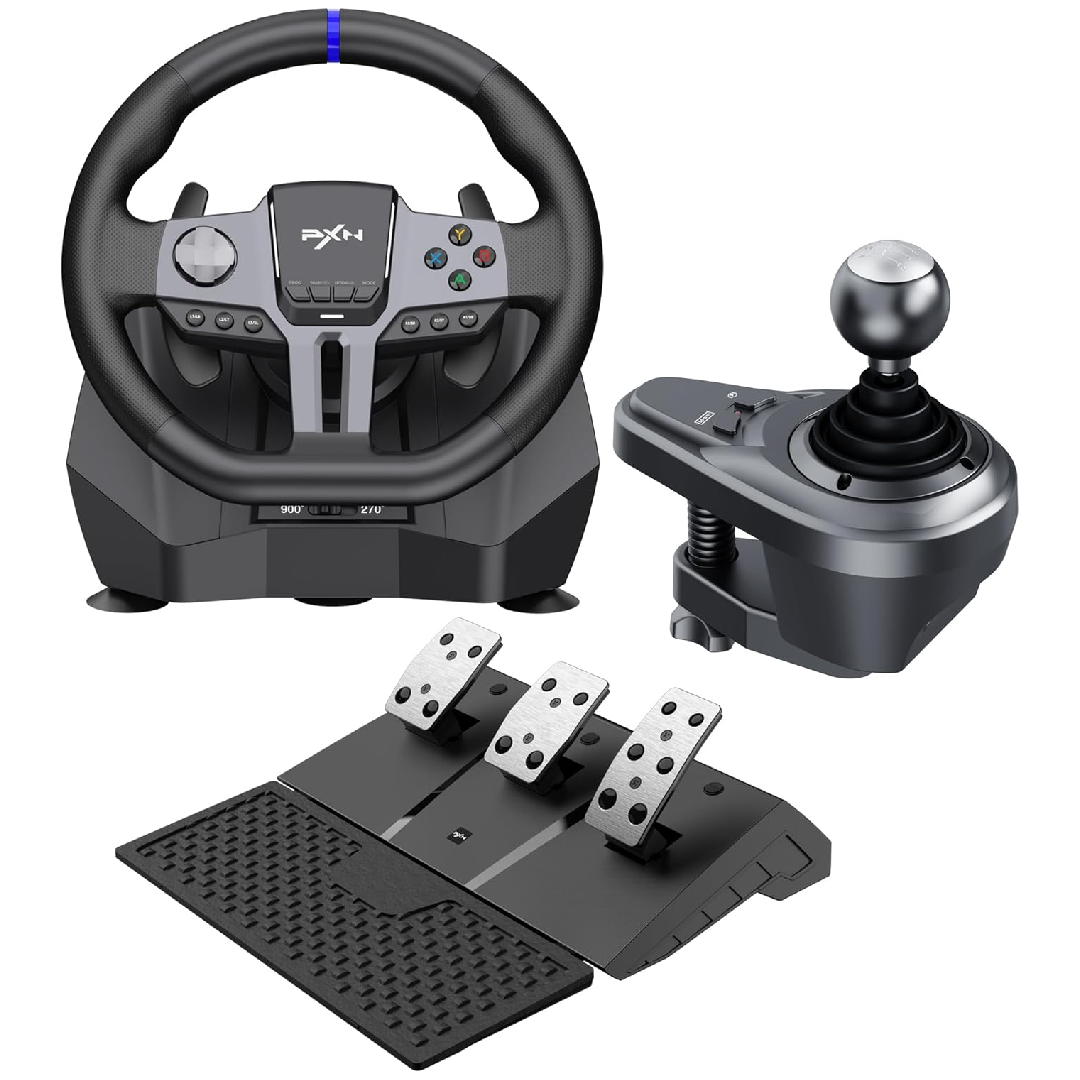 PXN V9 Gen 2 Racing Wheel with Pedals & Shifter | PXN-RACING-V9-GEN2