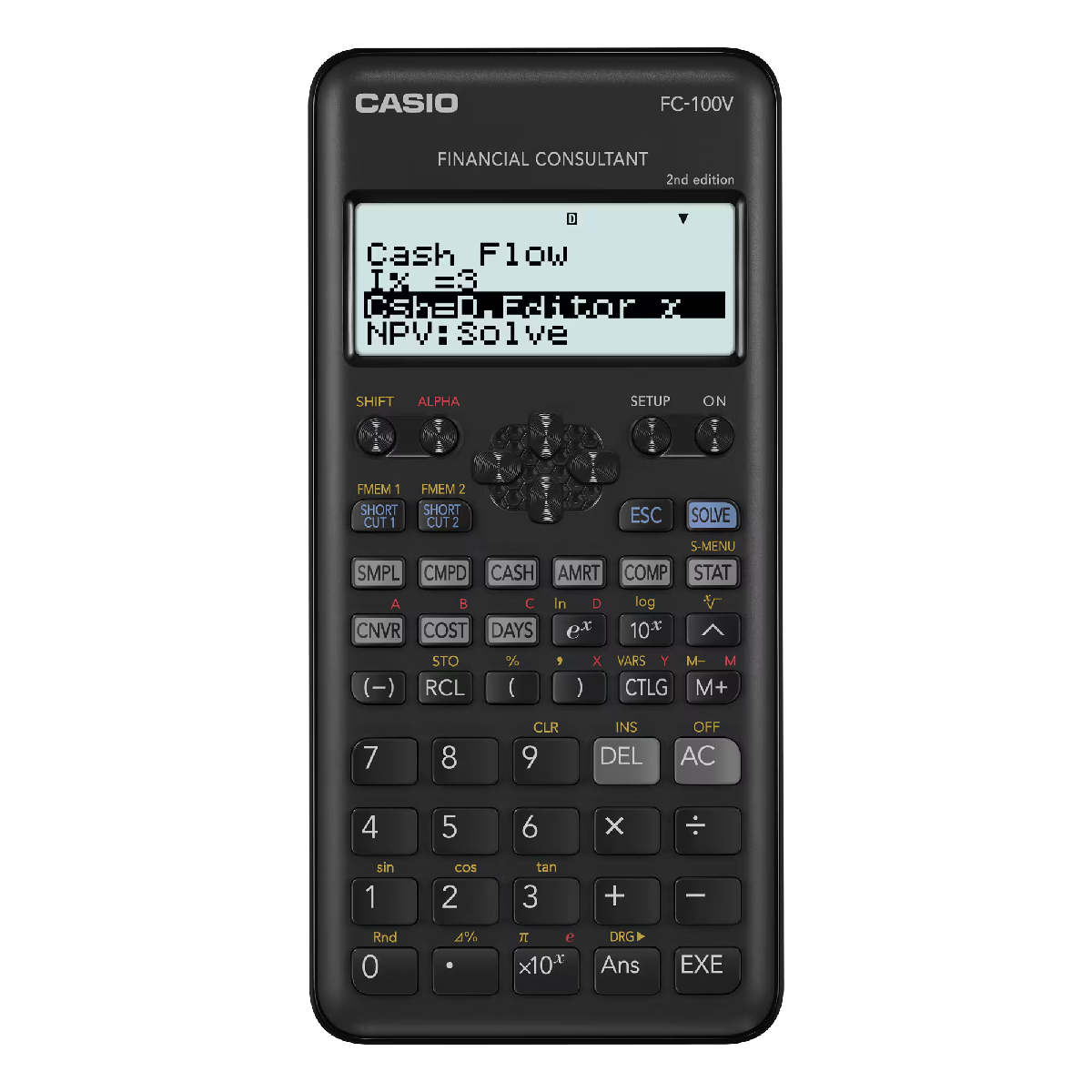 Casio FC-100V-2 Financial Calculator | FC-100V-2-W-DT