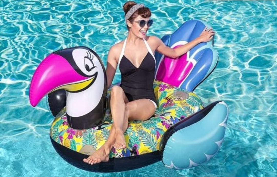 Disney Daisy Duck Tropical Inflatable Ride-On Pool Float | 91082