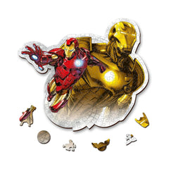 Trefl Brave Iron Man Disney Marvel Heroes 160-Piece Wooden Shaped Puzzle | 20183