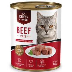 Chefs Choice Beef Pate Wet Cat Food 400 g | C01004