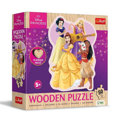 Trefl Lovely Princesses Disney Princess 50-Piece Wooden Contour Puzzle | 20257