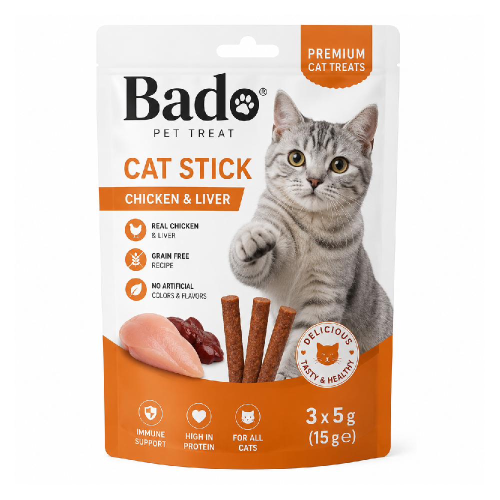 Bado Pet Treat Cat Stick Chicken & Liver 3x5 g | 60051