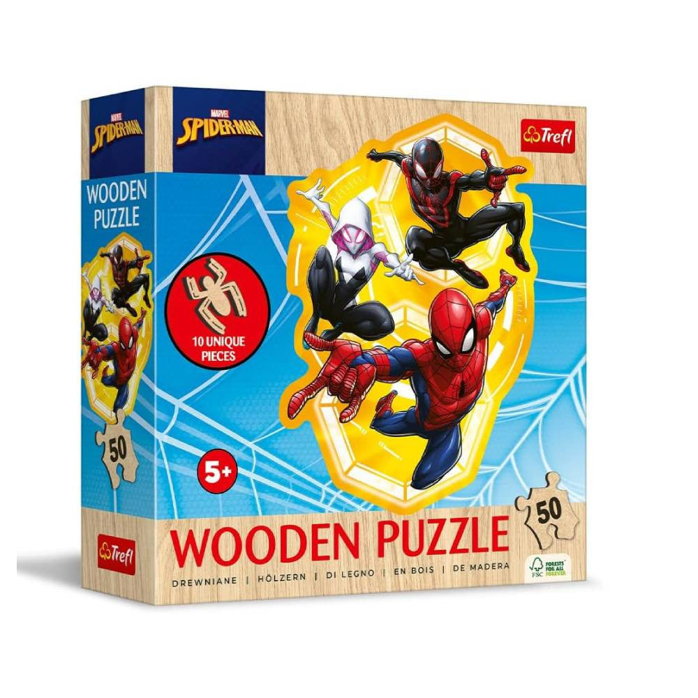 Trefl Spiderman 50-Piece Wooden Contour Puzzle | 20280