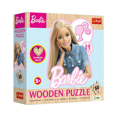 Trefl Barbie 50-Piece Wooden Contour Puzzle | 20282