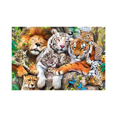 Trefl Wood Craft Wild Cats in the Jungle 501-Piece Wooden Puzzle | 20152