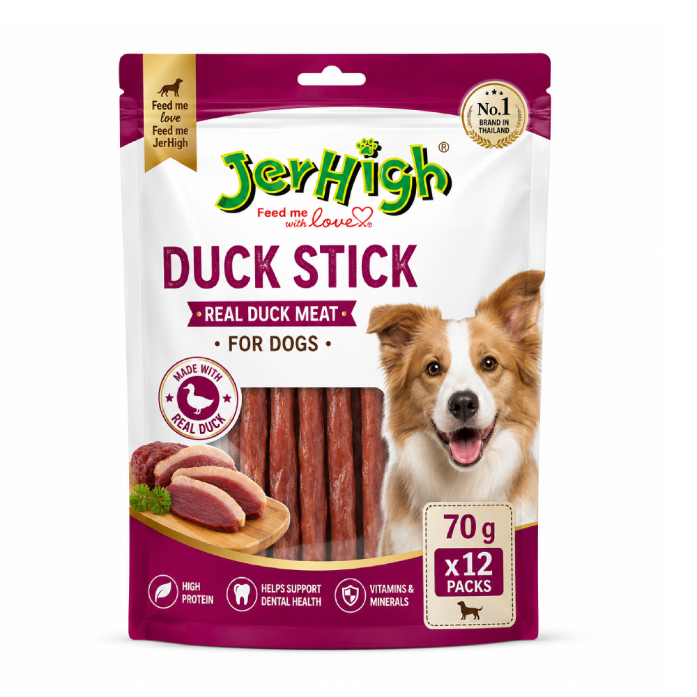 JerHigh Duck Stick Dog Treats 70 g x12 | 452211