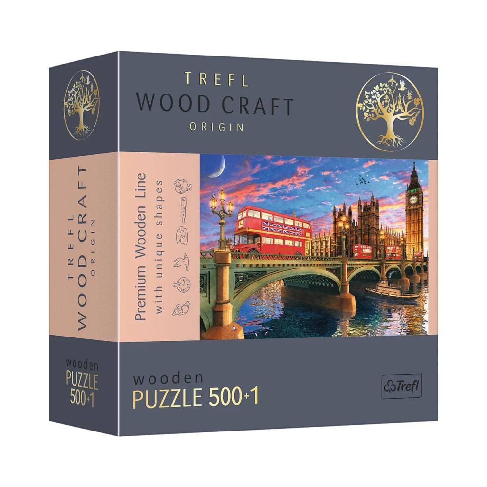 Trefl Wood Craft Palace of Westminster Big Ben London 501-Piece Wooden Puzzle | 20155