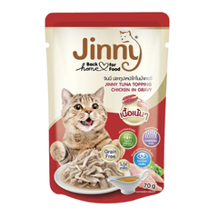 Jinny Tuna Topping Chicken in Gravy Cat Wet Food 70 g x12 | 458404
