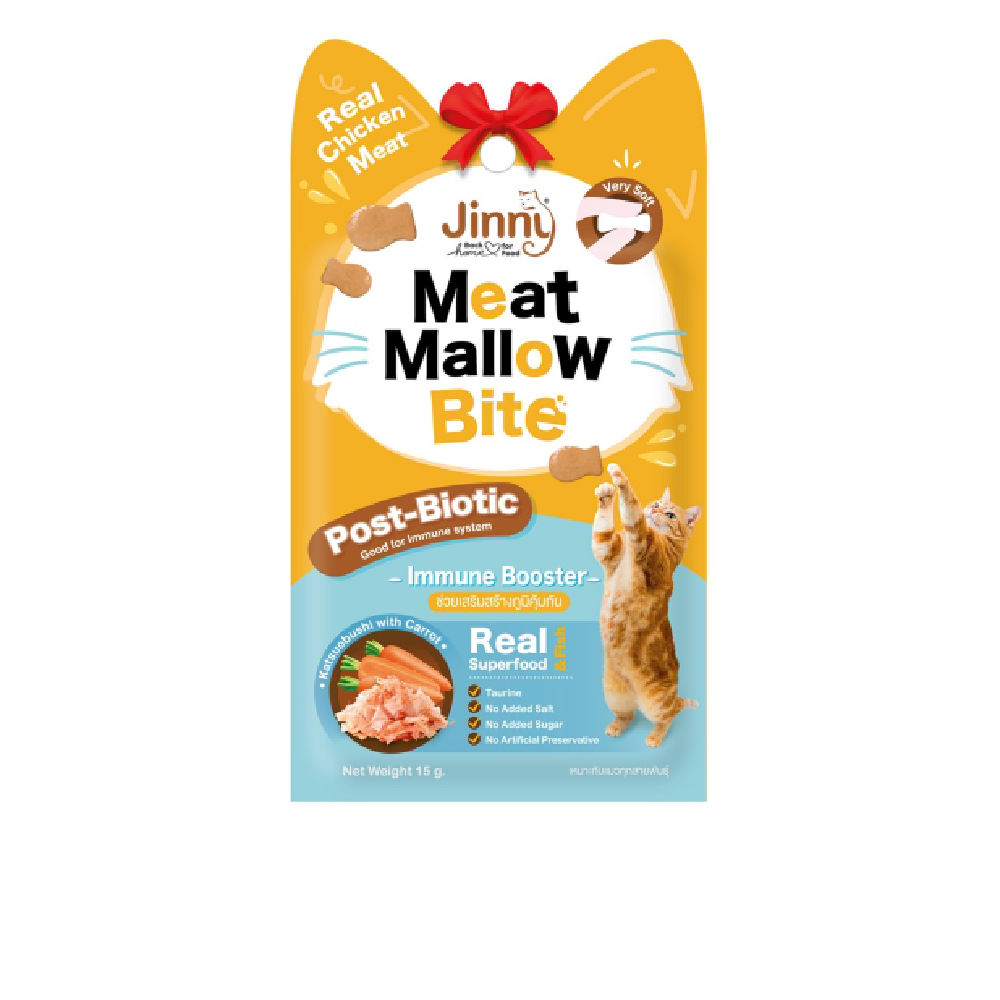 Jinny Meat Mallow Bite Katsuobushi & Carrot Cat Treats 15 g x1 | 462609