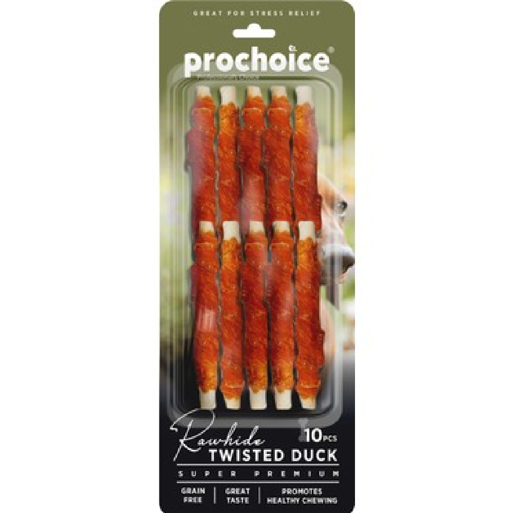 ProChoice Rawhide Twisted Duck Dog Treats 10 pcs | P7006