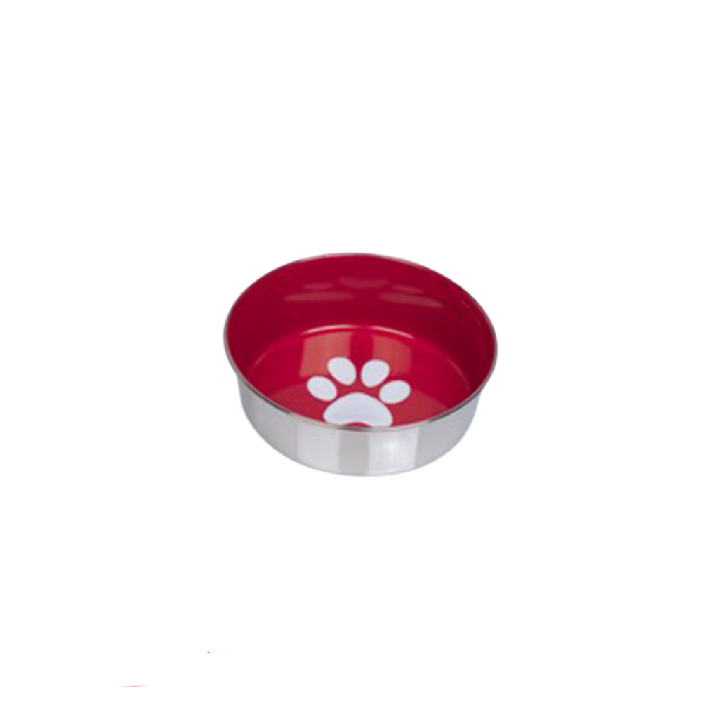 Nobby Stainless Steel Bowl Heavy Paw Anti-Slip Red | 73469