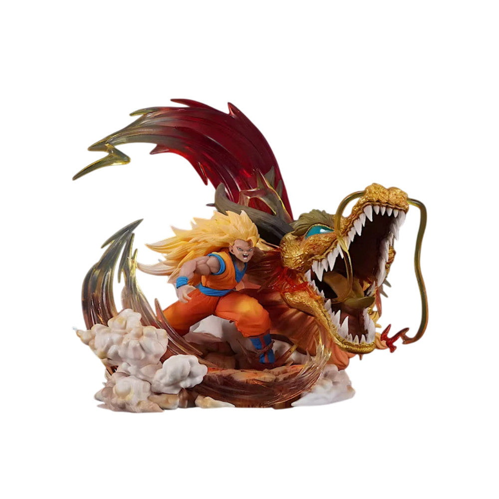 Dragon Ball Z Goku Super Saiyan 3 Burst Dragon Fist 35cm Anime PVC Figure