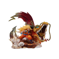 Dragon Ball Z Goku Super Saiyan 3 Burst Dragon Fist 35cm Anime PVC Figure