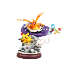 Pokémon Diorama 20cm with Pikachu, Charizard, Mew & Nintendo Game Boy Consoles