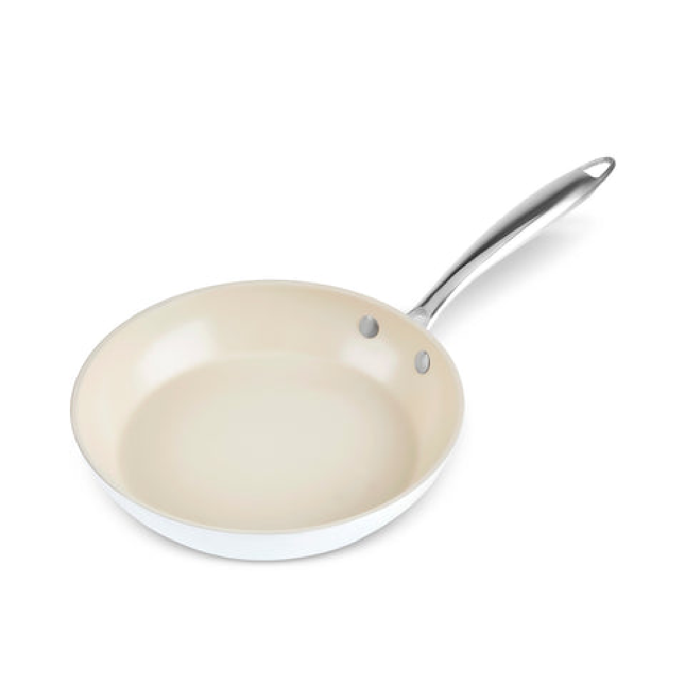 Karaca Swiss Crystal Almond Cream Non-Stick Induction Pan with Stainless Steel Handle 26cm | 8683650355526