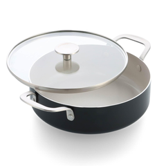 KitchenAid 28cm 4.28L Non-Stick Aluminium Ceramic Skillet with Glass Lid | CC010431-001