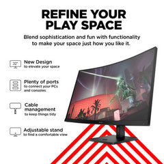 HP OMEN 32c  31.5 inch QHD 165Hz Curved Gaming Monitor ,Black | 780K6AA#ABA