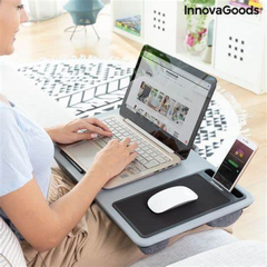 InnovaGoods Portable Laptop Desk with XL Cushion Deskion | V0103365