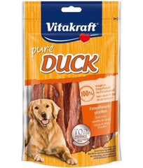 Vitakraft Pure Duck Filets 93% Duck Meat High-Protein Dog Treat - 80g