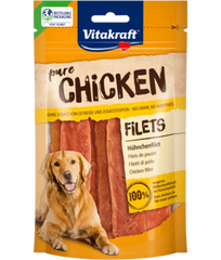 Vitakraft Pure Chicken Fillet 100% Chicken Breast Grain-Free Dog Treat - 80g
