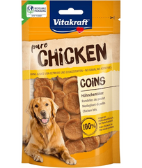 Vitakraft Pure Chicken Coins 95% Chicken Meat Grain-Free High-Protein Dog Treat - 80g