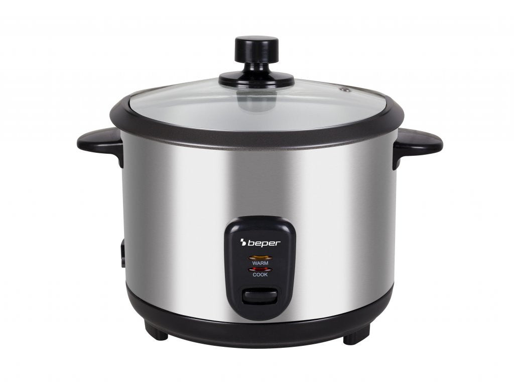 Beper Rice and Steam Rice Cooker & Steamer, 625g Capacity, Glass Lid | P101VAP001