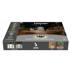 Beper Rechargeable LED Lantern, 25 Warm Light LEDs, Battery Life Up to 12 Hours, Bronze | P207ILI102